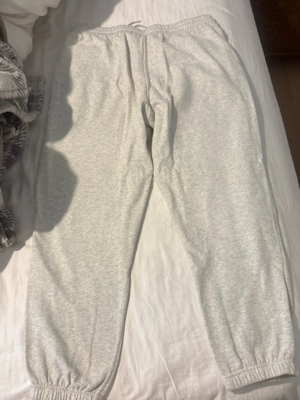 Fabletics Light Gray Track Joggers - Picture 2 of 3